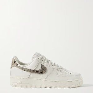 Nike Air Force 1 '07 snake effect-trimmed leather sneakers
